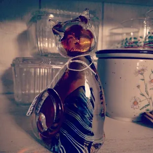 Glass Cat Sculpture/Paperweight