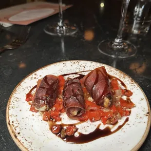 a plate of food on a table