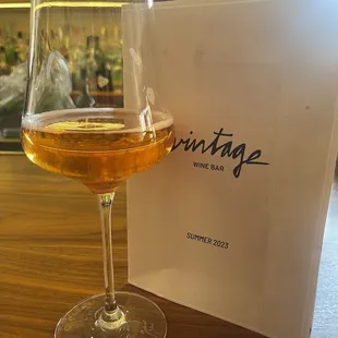 Champagne Cocktail off of the Brunch Menu