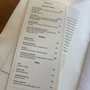 Brunch Menu