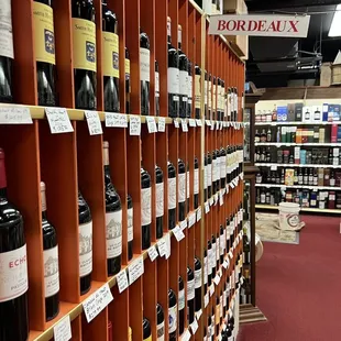 rows of bottles of wine