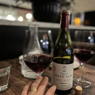 a hand holding a glass of wine