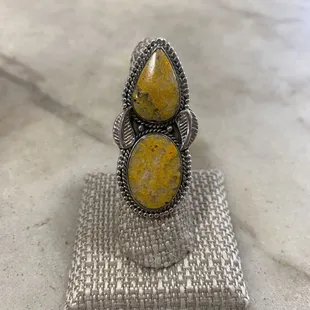 Bumble bee sterling silver ring