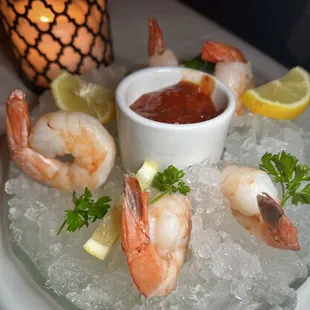 Classic shrimp cocktail.