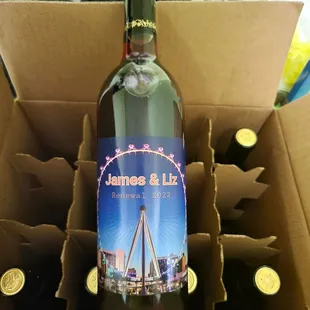 a bottle of james &amp; liz