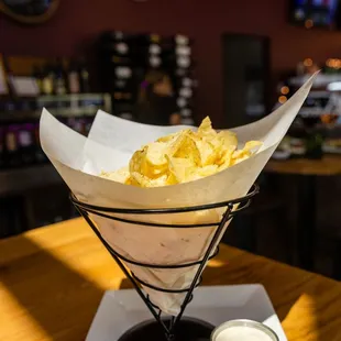 a basket of chips