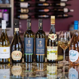 a selection of wines