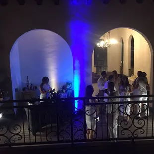 a group of people at a party