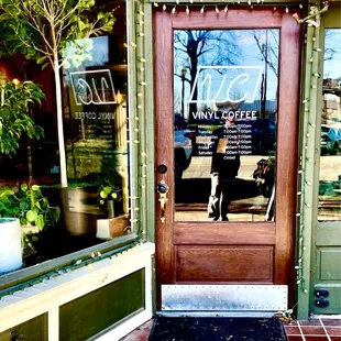 Vinyl Coffee Entrance