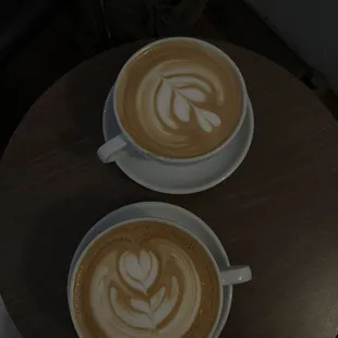 Fireside Latte (bottom) &amp; Brown Butter Latte (top)