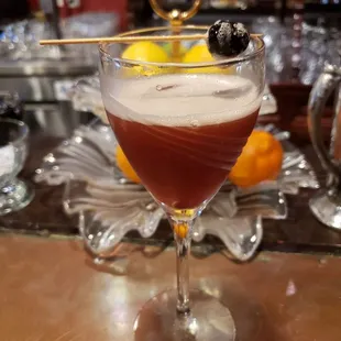 a cocktail in a glass