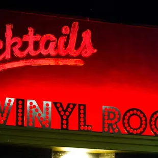 Retro Vinyl Room signage