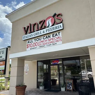 the front of a restaurant