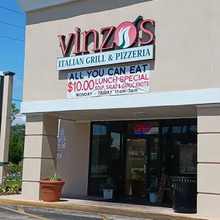 the front of a restaurant