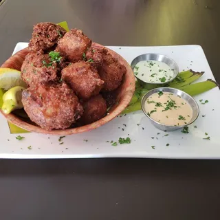 Lobster and Crab Hush puppies Lunch