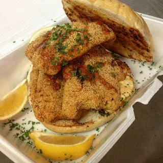 Crispy Fried Catfish Sandwich Lunch