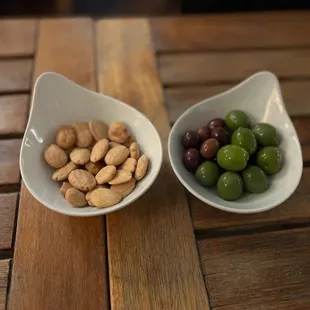 Almonds and olives