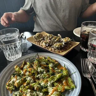 Peppers and oysters.