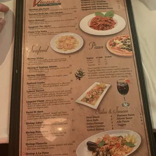 Entree menu