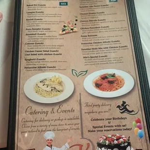 Menu page