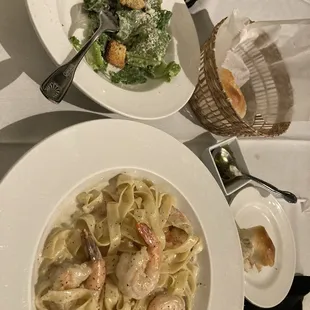 Shrimp Alfredo Caesar Salad
