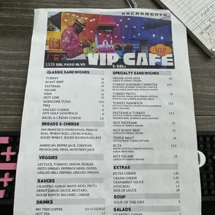 Good menu great prices !