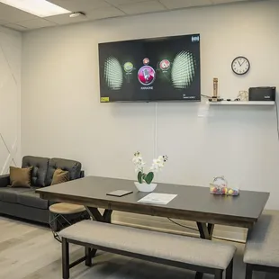 Luxury designed party rooms with all furniture . Rooms have karaoke and video gaming consoles. You can just reserve to karaoke anytime too.