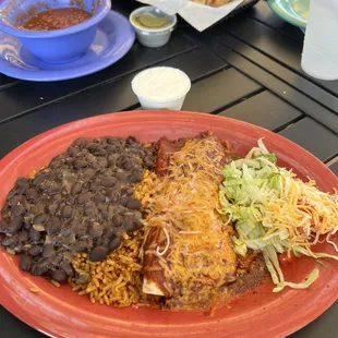 Mini Wet Burrito (Chicken) with Black Beans and Rice