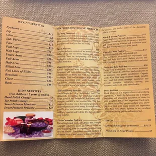 Service Menu - November 2022