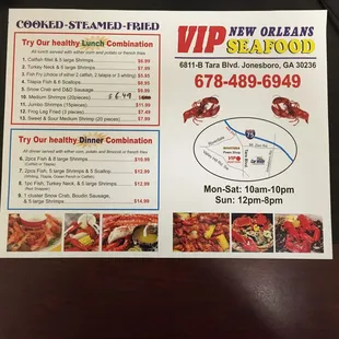 FRONT OF MENU