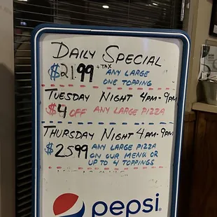 Updated specials prices