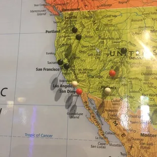 Adding LA and SD to the map