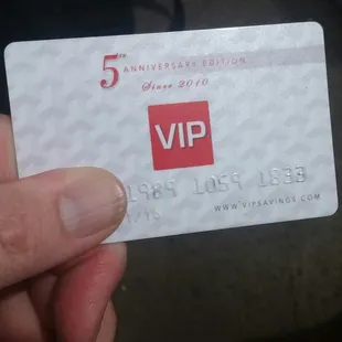 Get this card, upgrade yourself from P to VIP!
