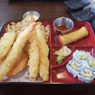 Shrimp tempura bento box