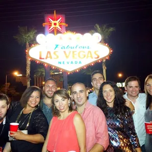 Group pic at Las Vegas sign