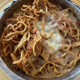 Dry spaghetti! I had to buy some sauce and pour it on top for flavor!