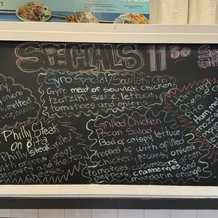 Menu - Daily Specials
