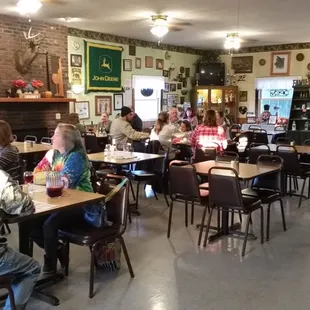 Locals enjoying dinner