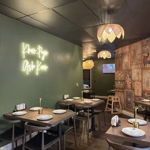 Inside the restaurant decor