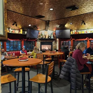 people eating and drinking