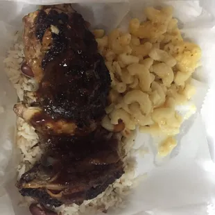 Jerk chicken and rasta pasta