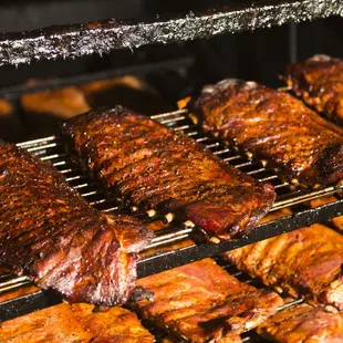 Ribs in the Smoker