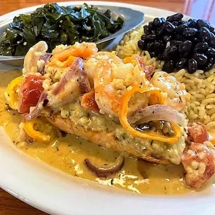 Calypso Grilled Salmon and Shrimp