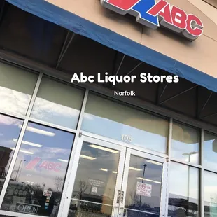 the front of a liquor store