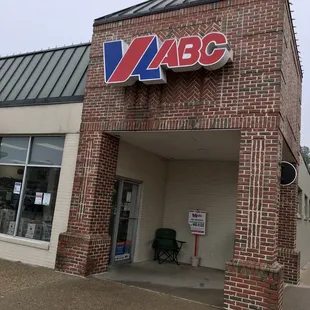 the front of the building
