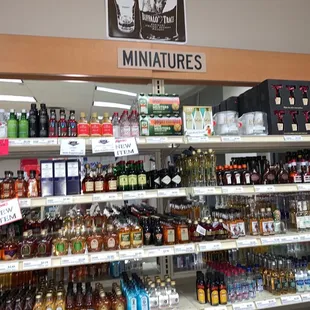 a variety of liquors