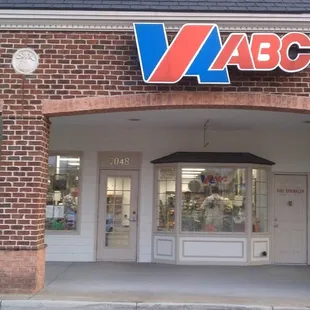 the front of the building