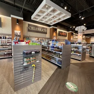 a wide view of the store