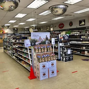a wide view of the store