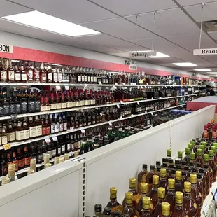 a wide selection of liquor